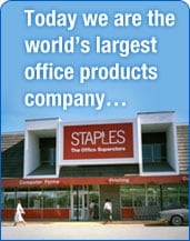 Staples is the world's largest office products company